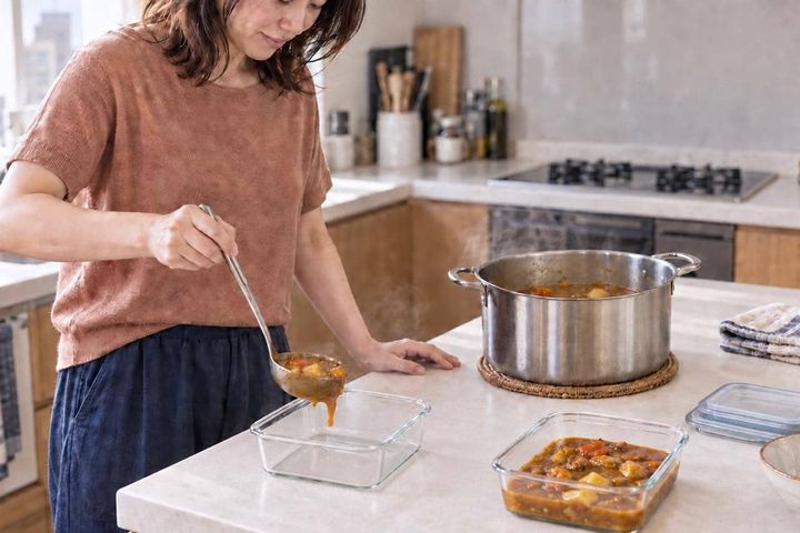 作り置きの煮込み料理、鍋のまま冷ましてない？保存は“浅い容器に小分け”が正解