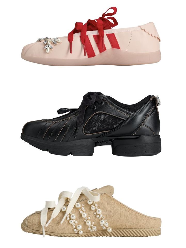 画像: SR テコンドー バレリーナ￥41,800、SR クライマクール￥41,800、SRジャパン ファジー スリッポン￥36,300 出典：アディダス オリジナルス