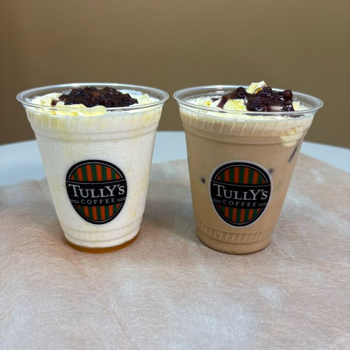 左：OIMO シェイクール×魅惑のあんバター 右：OIMOラテ×魅惑のあんバター（HOT/ICED）