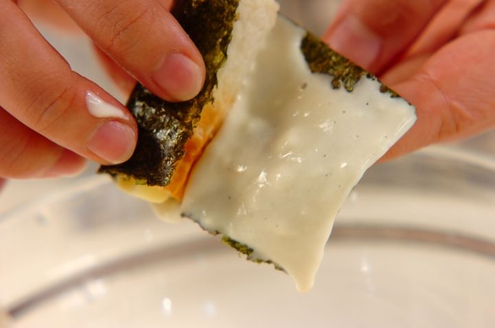 お弁当に！チーズちくわののり揚げの作り方1