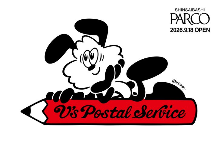 VERDY（ヴェルディ）とPARCO（パルコ）による共同プロジェクト「Verdy's Postal Service（ヴェルディズポスタルサービス）」が始動。2026年9月18日（金）、心斎橋PARCO地下1Fに1号店がオープンする。デジタルで一瞬にして情報が届く時代に、あえて時間をかけて「手紙を書く・送る・受け取る」価値を見つめ直す新プロジェクト。VERDYにとって初のレギュラーショップとなる注目の取り組みだ。