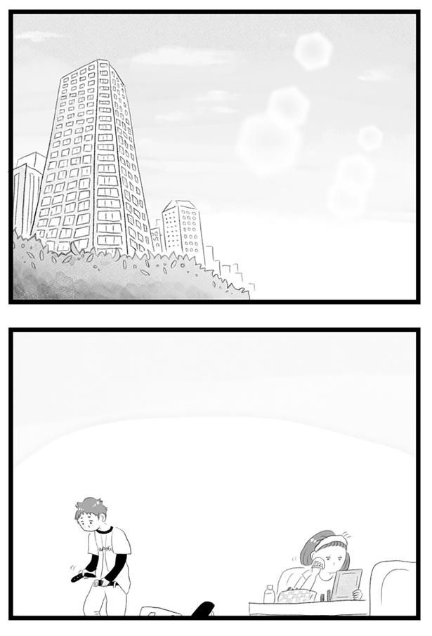 野球に行く準備中 （C）窓際三等兵、グラハム子／KADOKAWA