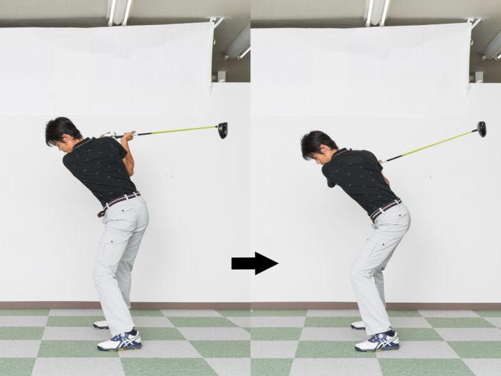 クラブと腕の動かし方に合わせた体幹と下半身の使い方