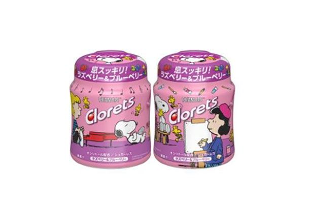 「クロレッツ XP ラズベリー&ブルーベリーボトル×PEANUTS」(ボトルタイプ/130グラム)