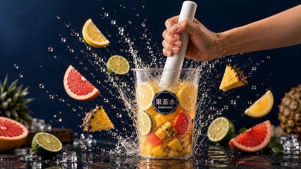 【東京都渋谷区】果実をその場で潰す新しいお茶体験！「果茶水 KACHASUI」が奥渋谷にOPEN