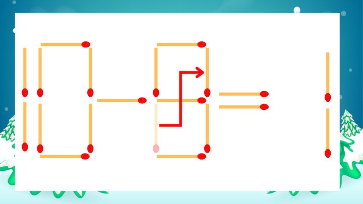 【マッチ棒クイズ】1本だけ動かして正しい式に：10-6=1？の解答画像