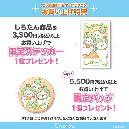 【北海道札幌市】店舗限定シリーズも登場！期間限定ポップアップ「しろたんふんわりストア」オープン