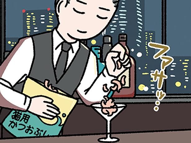 鰹節をファサッ （C）ぱんだにあ／KADOKAWA
