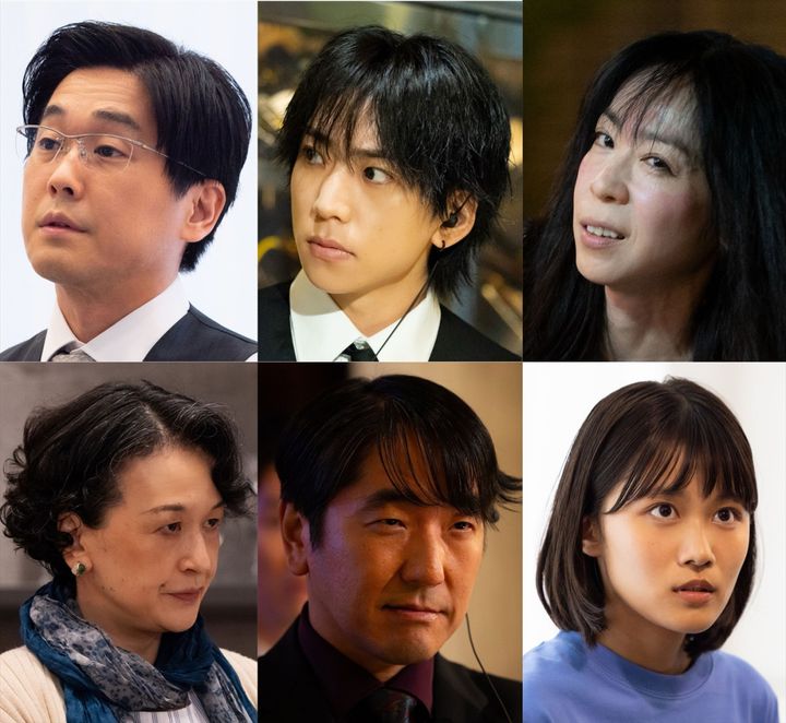 ドラマ『ライフトレード』に出演する（上段左から）山崎樹範、鈴木大河（IMP.）、遊井亮子、（下段左から）伊勢志摩、本多力、青山姫乃 （C）「ライフトレード」製作委員会 width=