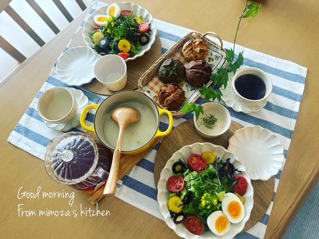 野菜たっぷりの朝食