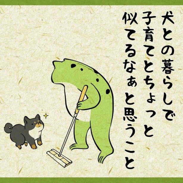 犬との暮らしで子育てとちょっと似てるなぁと思うこととは…？ ユウコトリトリ(@yuko_toritori)