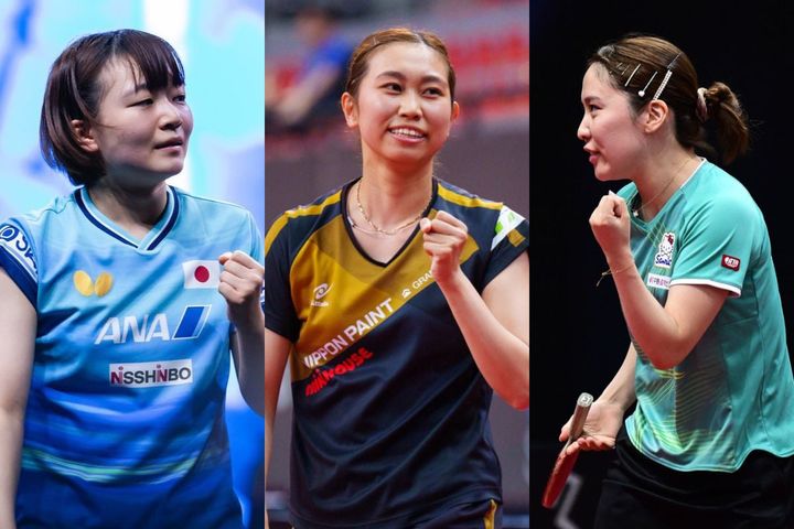 横井咲桜、佐藤瞳、平野美宇（C）WTT