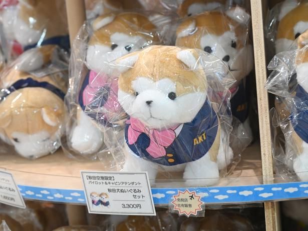 「秋田犬ぬいぐるみ」は秋田空港と大館能代空港の共同プロデュース商品