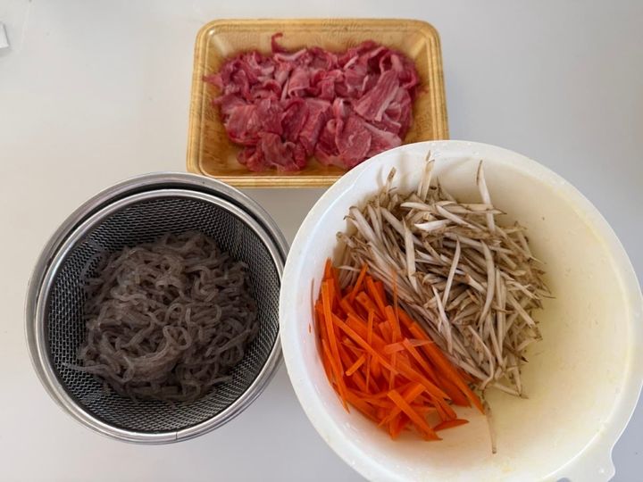 きんぴらの材料
