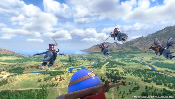 「ドラゴンクエストVR RIDE」イメージ。上空ではドラゴンに乗ったモンスターたちとの遭遇も