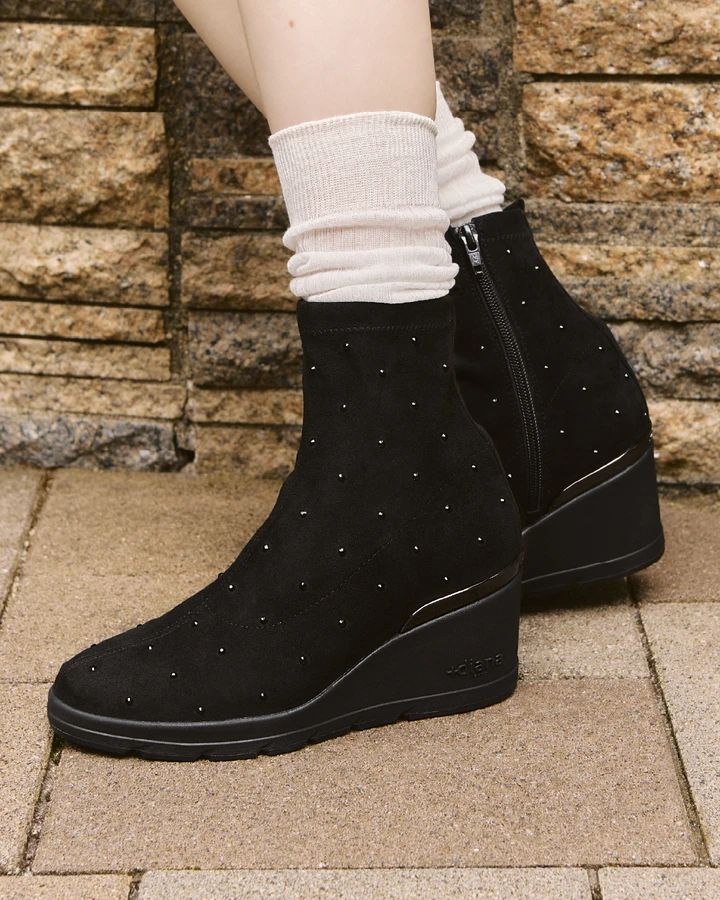 Rhinestone Short Boots 黒のみ