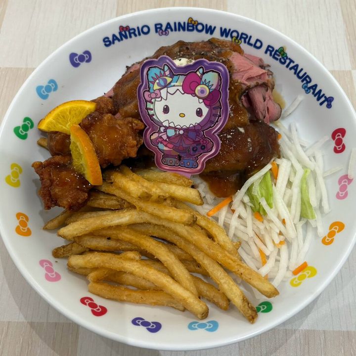 ハローキティのMonster color☆オレンジチキン＆ローストビーフプレート～カップゼリーセット～