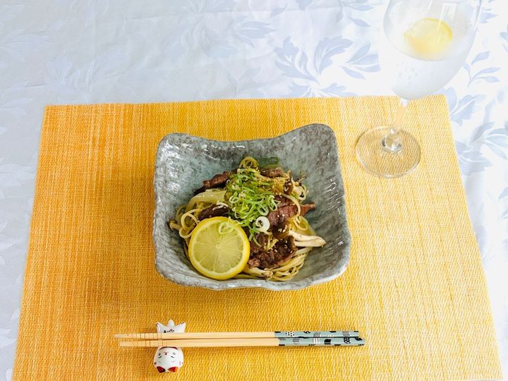 牛タンねぎ塩パスタ