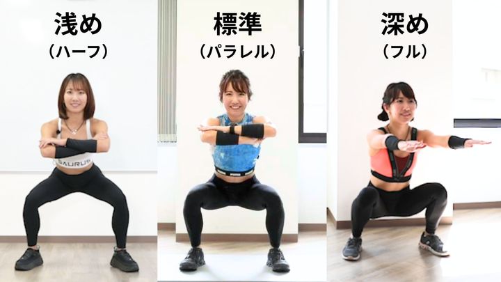 スクワットの深さ