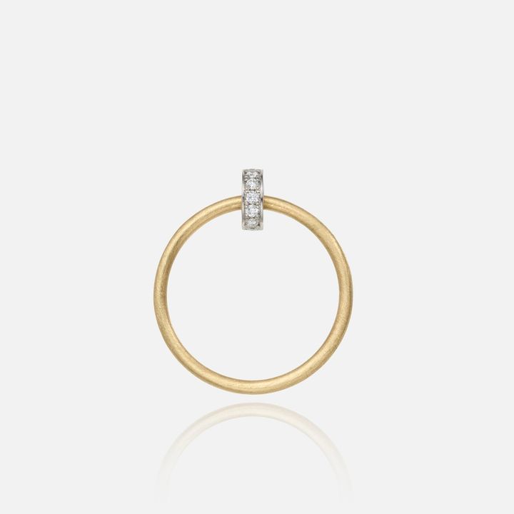 ピアス（片耳） 税込￥143,000（18KYG、Pt、ダイヤモンド）