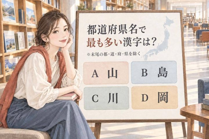 【地理テスト】都道府県の名前に最も多く使われている“漢字”は？数えるほど迷う４択問題
