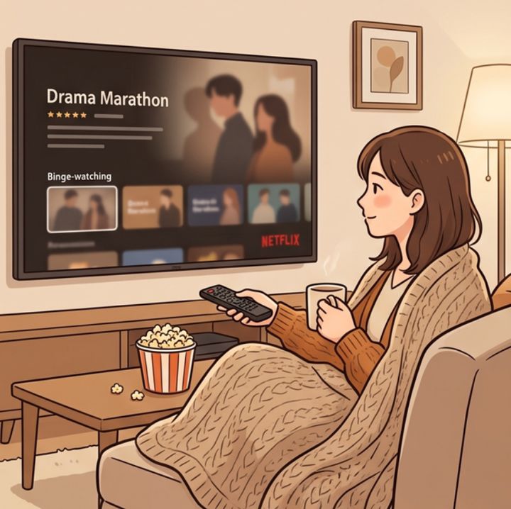 映画やドラマを一気見する