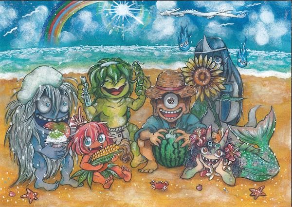 稲川淳二の稲川芸術祭とスポンジがコラボ。パラアーティストと絵画セッションを実施