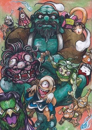 稲川淳二の稲川芸術祭とスポンジがコラボ。パラアーティストと絵画セッションを実施