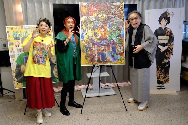 稲川淳二の稲川芸術祭とスポンジがコラボ。パラアーティストと絵画セッションを実施