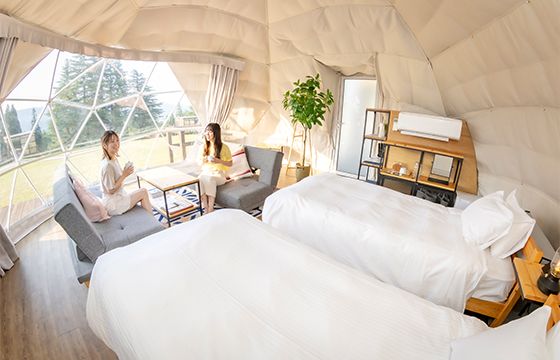 絶景と温泉、地元グルメを満喫！ 手ぶらで楽しむ「舞子グランピング」