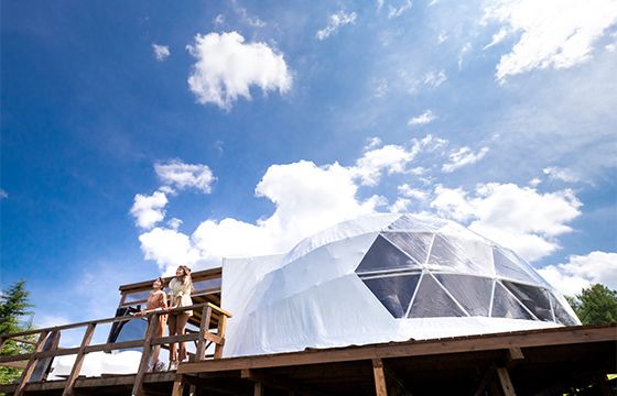 絶景と温泉、地元グルメを満喫！ 手ぶらで楽しむ「舞子グランピング」