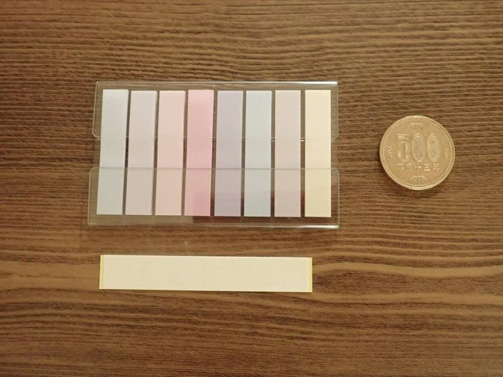 ダイソー：フィルムふせん(ポップアップ式、パープル、160枚)