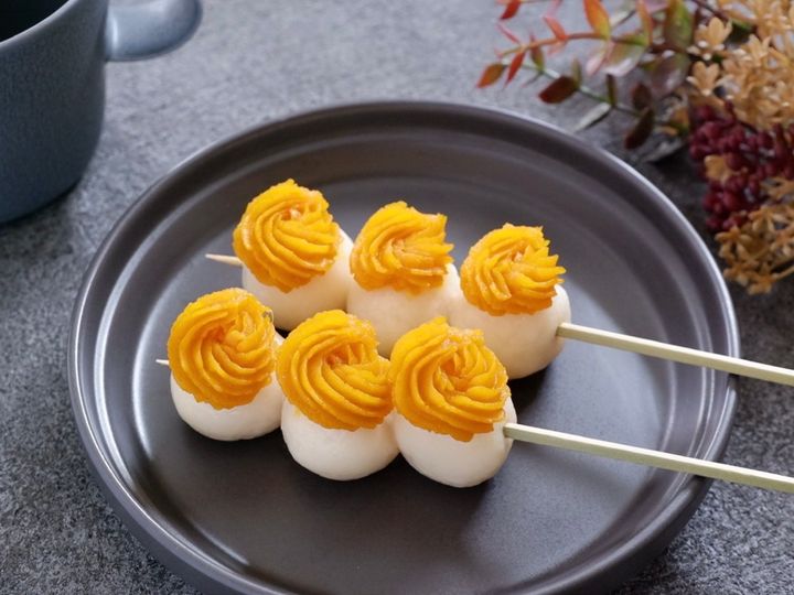 かぼちゃあんのお豆腐だんご