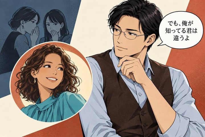 「でも、俺が知ってる君は違うよ」男性は本命女性を“他人の評価”で判断しない
