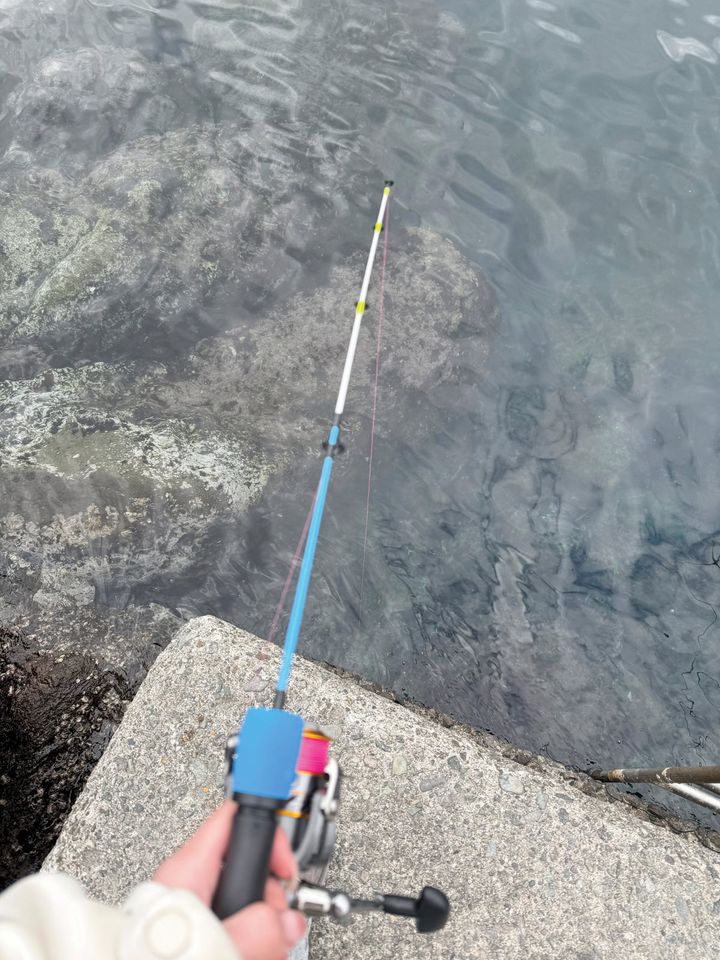 ちいぽぽさんの夏の過ごし方。釣りをする様子