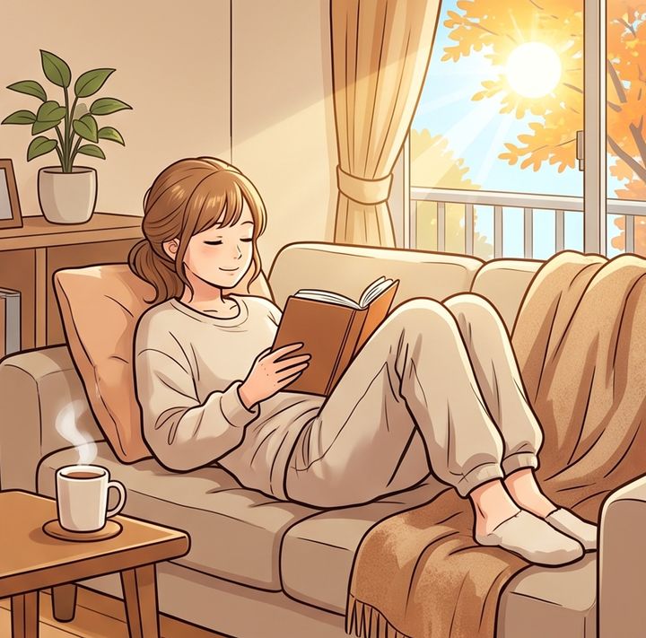 家でのんびり好きなことをする