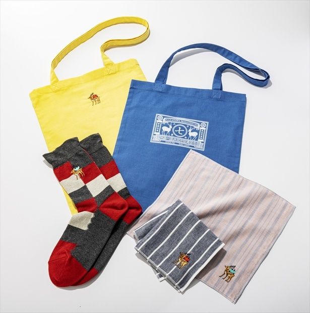 グランスタ東京店限定刺繍入りエコバッグ／くつした／タオル(ハンカチ)／中川政七商店