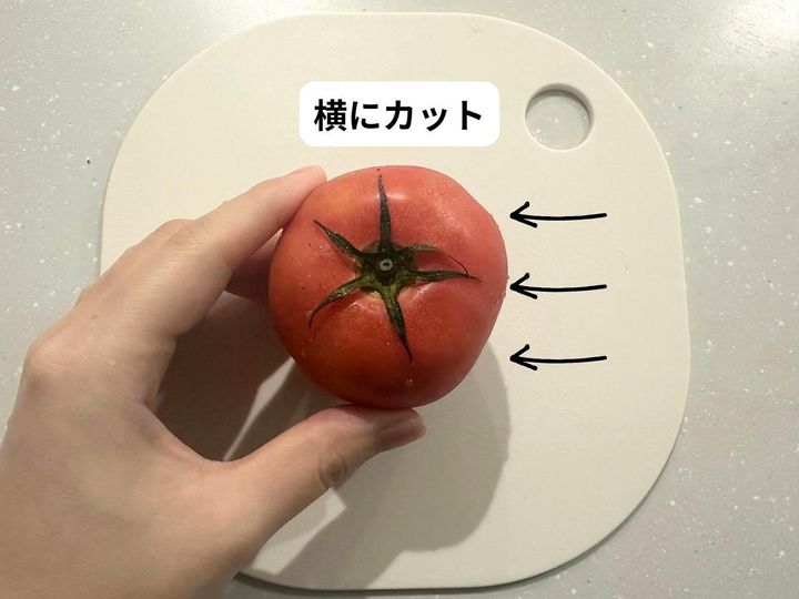 画像1: トマトをきれいに切る方法 前半