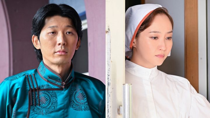 ドラマ『チンギス―VIVANT THE ORIGIN STORY―』に出演する栄信と藤本美貴 （C）TBS width=