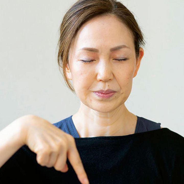 ５ 時計をイメージし円を描くように５分刻みで目を動かし360度網羅する