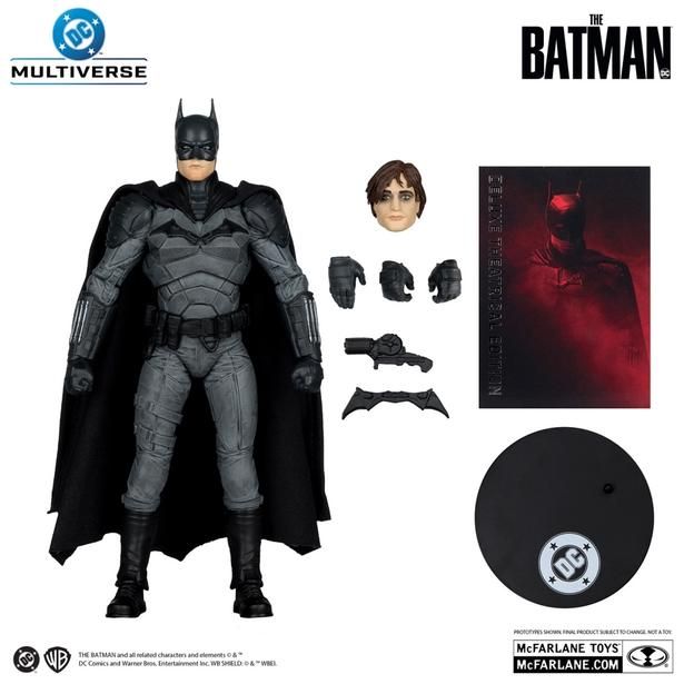 付属品のラインナップはこんな感じ(「『DC』【DCマルチバース】7インチ・アクションフィギュア「デラックス・シアトリカル・エディション」バットマン［映画『THE BATMAN－ザ・バットマン－』］」) THE BATMAN and all related characters and elements [c] & TM DC Comics and Warner Bros. Entertainment Inc. WB SHIELD: [c] & TM WBEI.