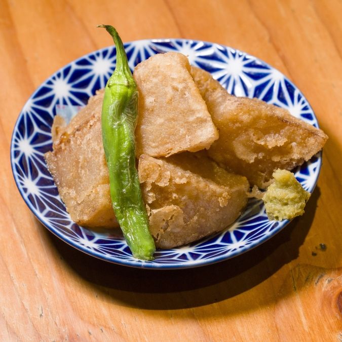 ちんぷんかんぷん博多店 お出汁で炊いた大根の唐揚げ 