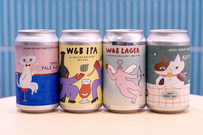 キャナルシティ博多イーストビル W＆B -WAGYU ＆ CRAFT BEER- by AOZORA BREWERY 缶ビール