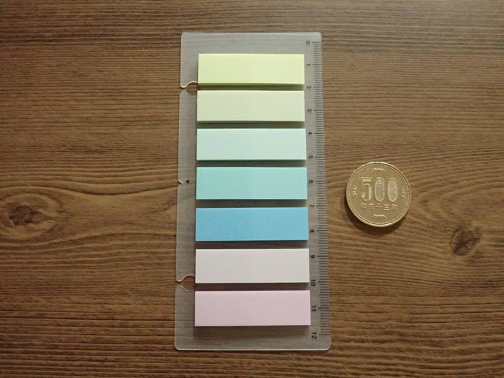 ダイソー：カラーフィルムふせん(7ブリーズ、スタンダード)