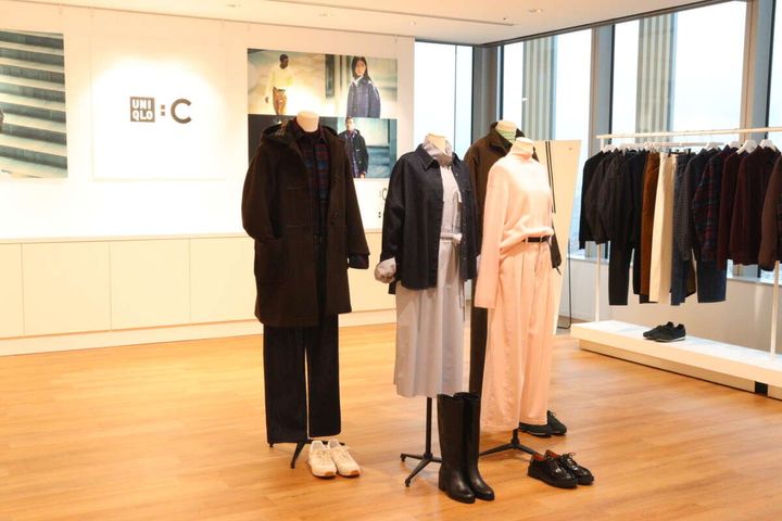UNIQLO:C秋冬コレクションの展示風景