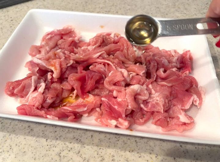 根菜と豚肉の甘酢炒め