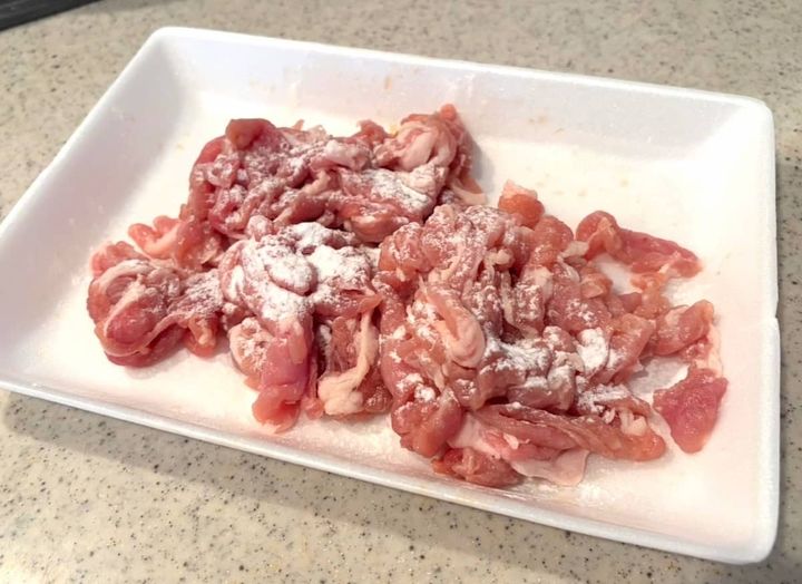 根菜と豚肉の甘酢炒め