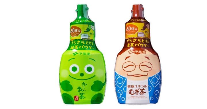 お湯でも冷水でも溶けやすいパウダーが1杯分注げる 