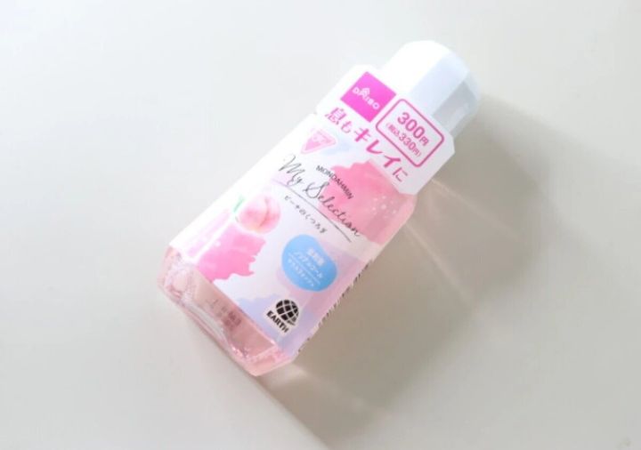 ピンク色のモンダミン「ピーチのくつろぎ」ボトル
