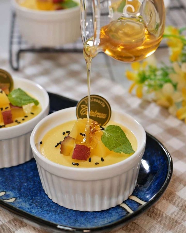 スイートポテトプリンはちみつ